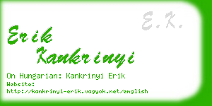 erik kankrinyi business card